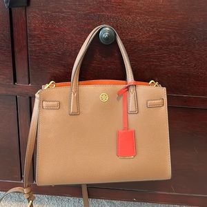 Tory Burch small walker satchel with dust bag.